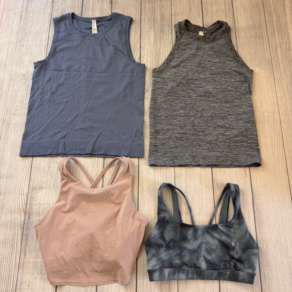 Athleta Women's Tank Sports Bra Lot Of 4 Size XS In Motion Workout Yoga